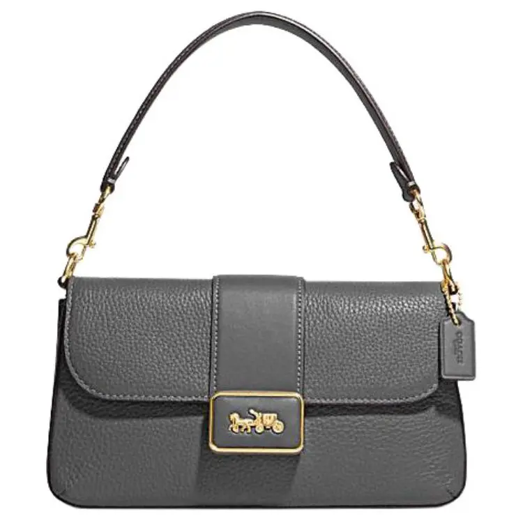 COACH Grace With Cow Leather And Sheepskin Portable Crossbody Bag, Shoulder Bag Mini Women's Gray