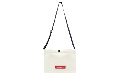 New Balance Fabric Crossbody Bag, Shoulder Bag Unisex White