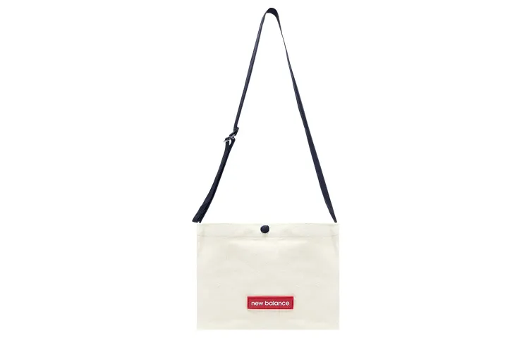 New Balance Fabric Crossbody Bag, Shoulder Bag Unisex White