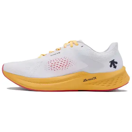 DESCENTE Enerzite comfortable, breathable, shock-absorbing and wear-resistant low-top running shoes for men and women, lime yellow