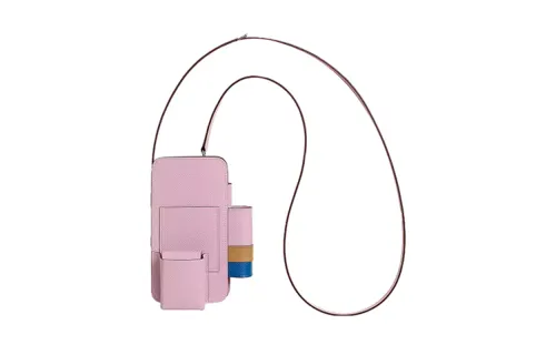 HERMES Hermèsway Epsom Leather Cell Phone Pouch Women's Mallow Purple