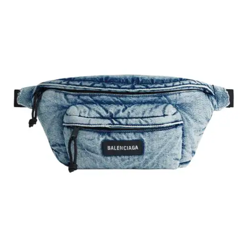 Balenciaga Explorer Fabric Fanny Pack Men's Blue