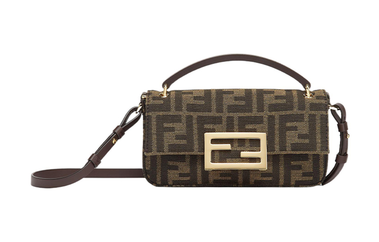 Женская сумка Fendi Baguette (коричневая)