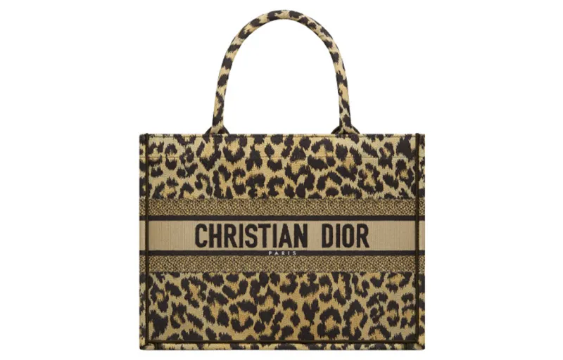 DIOR BookTote Embroidery Tote Bag, Shopping Bag, Shoulder Bag, Crossbody Bag Small Women's Beige