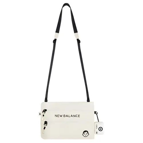 New Balance Noritake Collaboration Polyester Shoulder Bag, Crossbody Bag Regular Unisex Ivory White