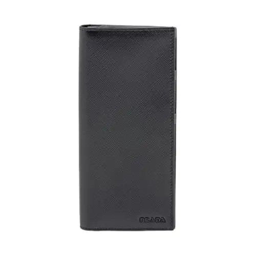 PRADA Saffiano Leather Wallet Men's Black