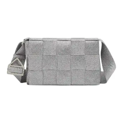 Bottega Veneta Polypropylene Handbag, Shoulder Bag, Crossbody Bag Medium Men's Silver