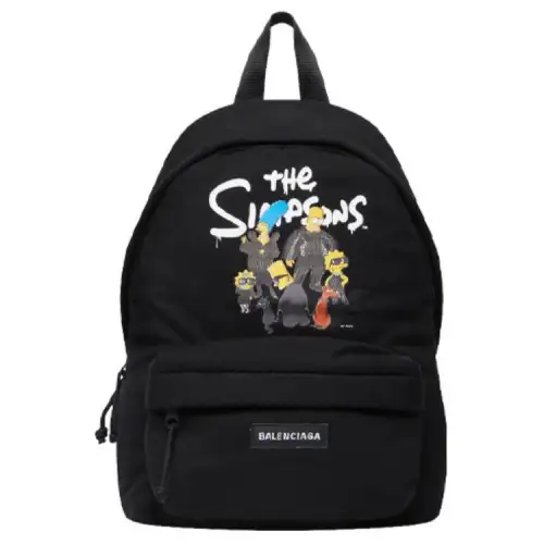 Balenciaga Cotton Backpack Unisex Black