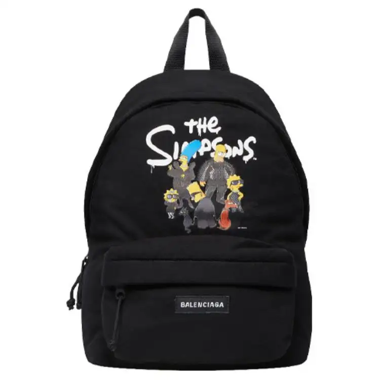 Balenciaga Cotton Backpack Unisex Black