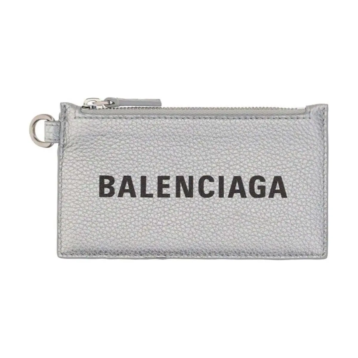 Balenciaga Cow Leather Wallet, Card Holder Regular Women's Silver