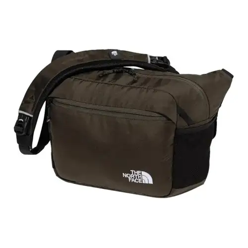 The north face, universal sling, detachable shoulder bag, travel nylon green one-shoulder bag for men and women