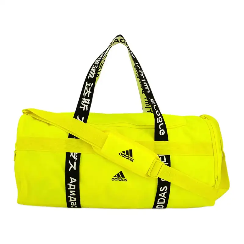 Adidas Polyester One Shoulder Crossbody Handheld Travel Gym Bag Medium Unisex Bright Yellow