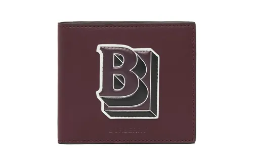 Burberry Leather Wallet Men's Dark Chestnut