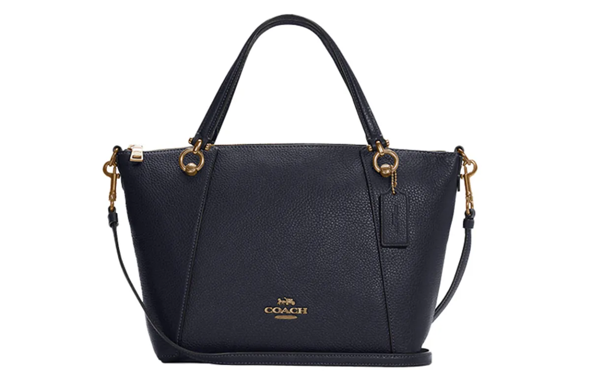 COACH Kacey Leather Shoulder Bag, Crossbody Bag, Dumpling Bag, Handbag Small Women's Black