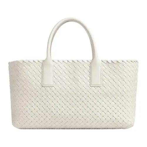 Bottega Veneta Cabat Lambskin Tote Bag, Shopping Bag, Handbag, Shoulder Bag Small Women's White