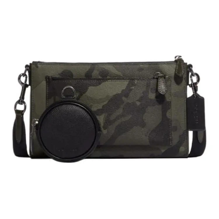 COACH Holden Leather Crossbody Bags Medium Men's Olive Green