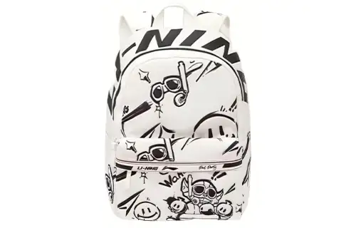 Li Ning League Of Legends Collaboration Sports Life Collection Polyester Backpack Regular Unisex Ecru All Over Print