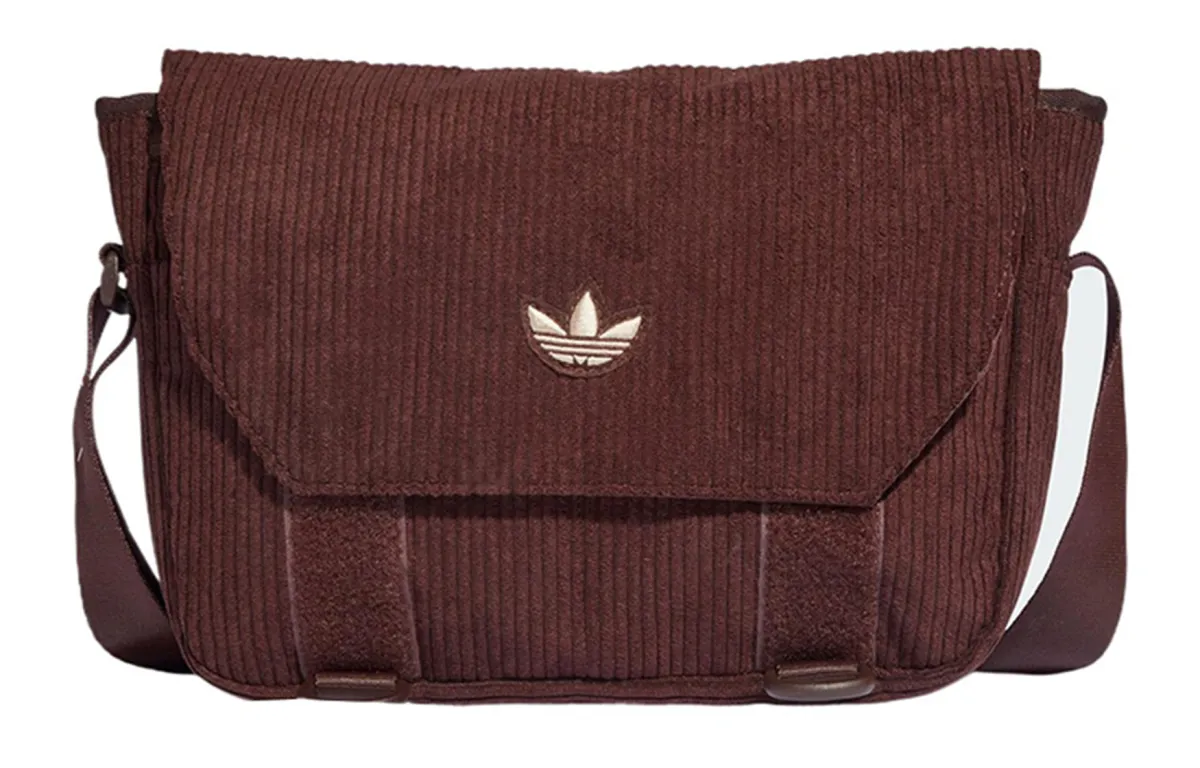 Adidas Originals Trefoil Corduroy Crossbody Bag, Shoulder Bag Regular Unisex Dark Brown