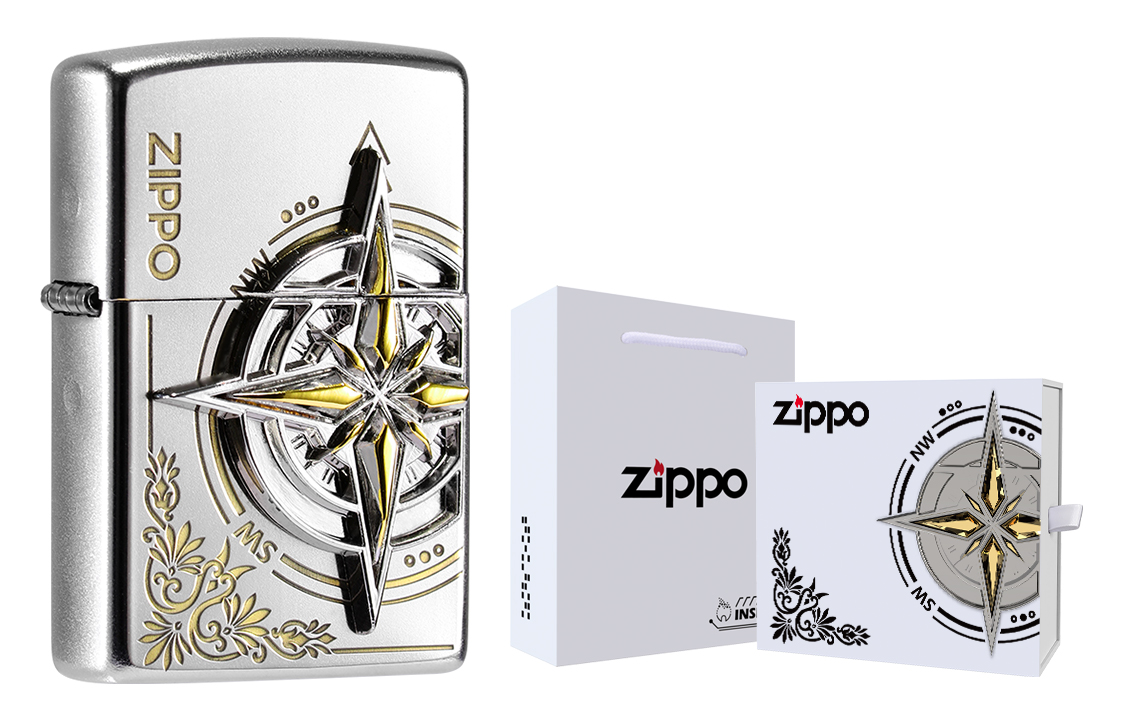 ZIPPO Popular series, guide to love, stamp, windproof, practical kerosene lighter, gift box, free engraving, ghostwriting greeting card, contact customer service for details