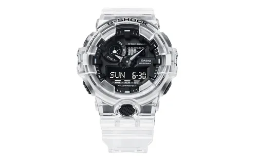 CASIO Men Liquid Crystal/Analog Dual Display Series Black Watch GA-700SKE-7APR