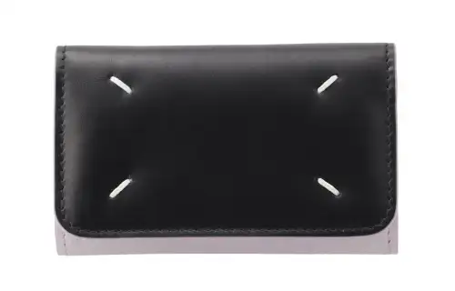 Maison Margiela Calfskin Wallet Key Pouch Unisex Black & Gray