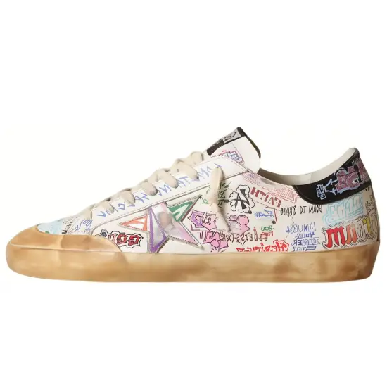 Golden Goose Graffiti-print Low-top Sneakers