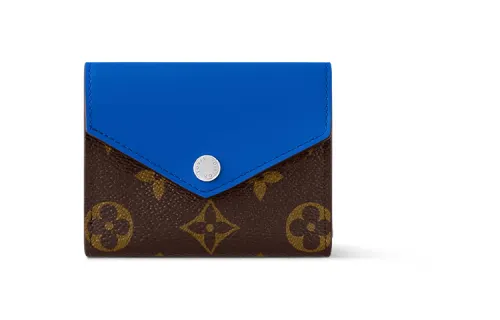 LOUIS VUITTON Monogram Canvas Wallet Regular Women's Brown & Blue