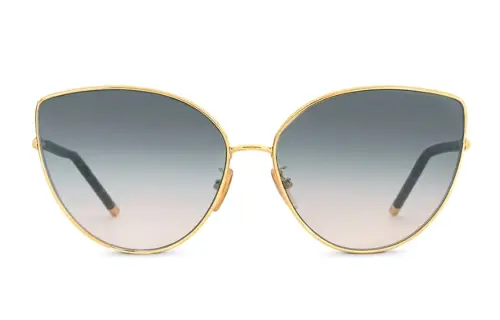 LOUIS VUITTON FIRST Alloy Butterfly Sunglasses Unisex Gold