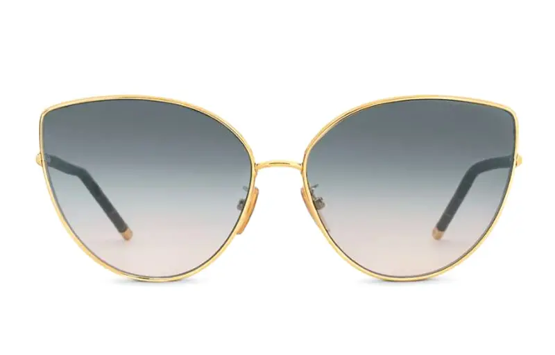 LOUIS VUITTON FIRST Alloy Butterfly Sunglasses Unisex Gold