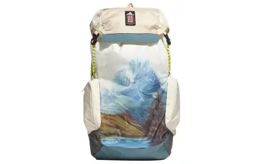 Adidas Nylon Fabric Sports Camping Bag Backpack Unisex Natural
