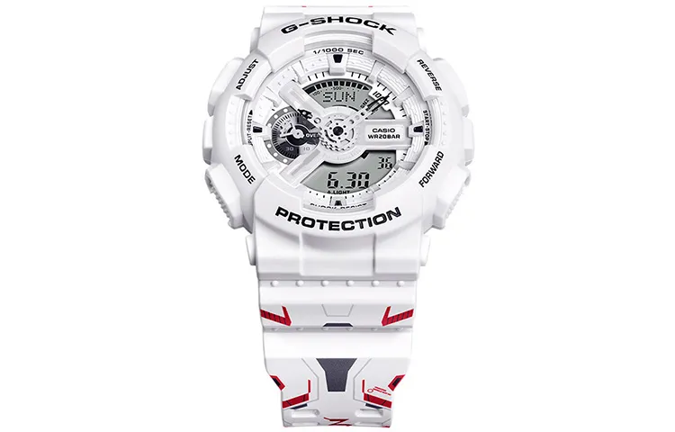 CASIO Men Liquid Crystal/Analog Dual Display Series 51.2mm White Watch