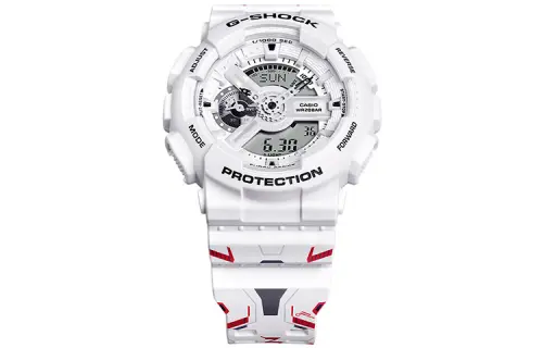 CASIO Men Liquid Crystal/Analog Dual Display Series 51.2mm White Watch