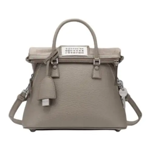 Maison Margiela 5AC Grain Calfskin Portable Crossbody Bag, Shoulder Bag Mini Women's Natural