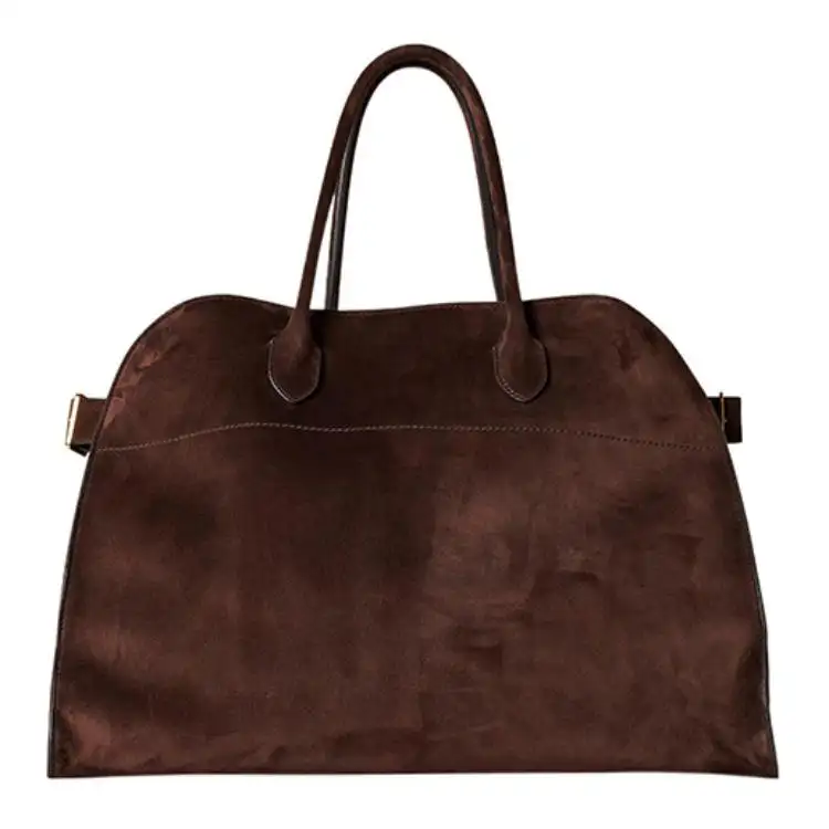 THE ROW Margau Soft Suede Tote Bag, Shopping Bag, Handbag Regular Women's Mocha