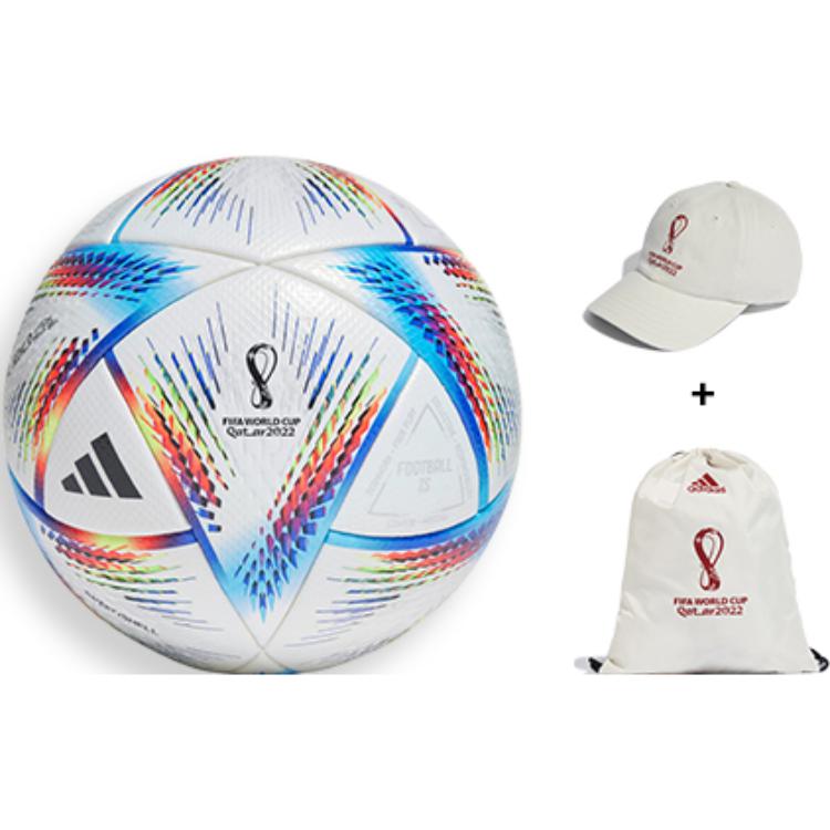 Adidas Size 5 Soccer Ball Pu Seamless Thermal bonding Unisex White/Sky Blue/Neon Red