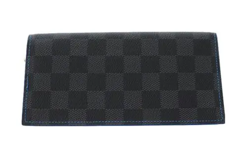 LOUIS VUITTON Coated Canvas Wallet Regular Men's Gray/Blue