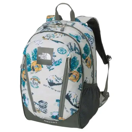 THE NORTH FACE 22L Backpack Outdoor Bag Polyester With Recycled Nylon Beige & Multicolor Men's