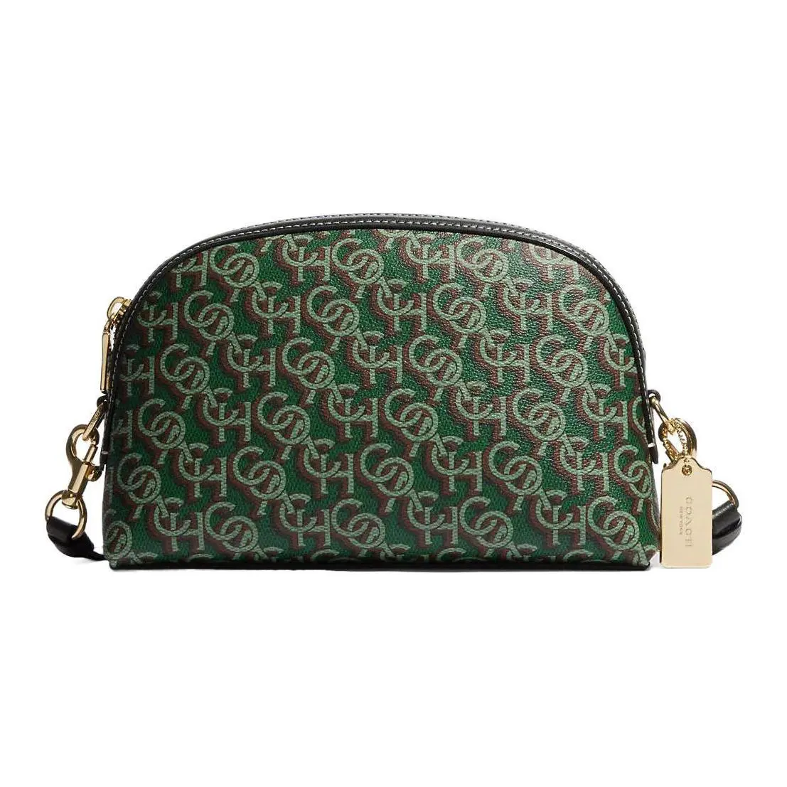 COACH Madi Canvas With Leather Shoulder Bag, Crossbody Bag Medium Women's Green