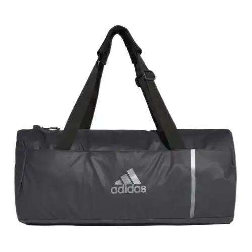 Adidas Polyester Travel Bag, Handbag, Shoulder Bag Regular Unisex Charcoal Black