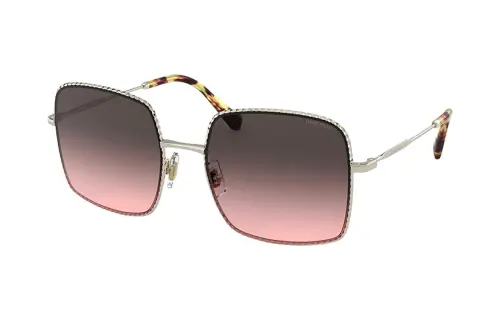 MIU MIU Metal Square Sunglasses Women's Silver