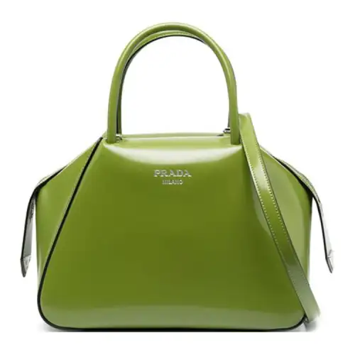 PRADA Calfskin Shoulder Bag, Crossbody Bag, Handbag Small Women's Apple Green
