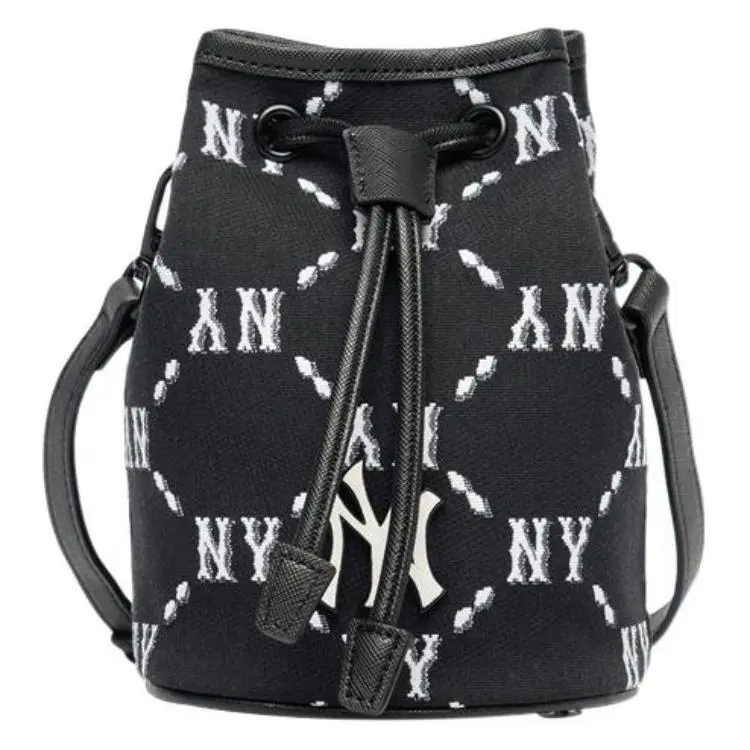 MLB Monogram Artificial Leather Crossbody Bags Regular Unisex Black