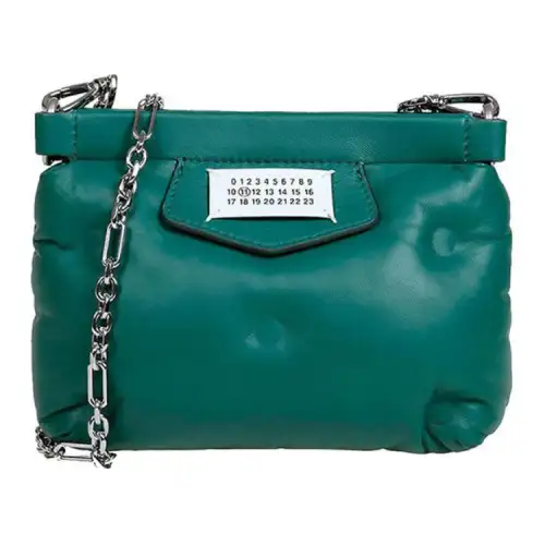 Maison Margiela Leather Pillow Bag Cloud Bag Crossbody Bag, Shoulder Bag Women's Green