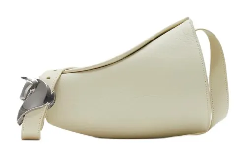 Burberry Grain Leather Crossbody Bag, Shoulder Bag Women's White