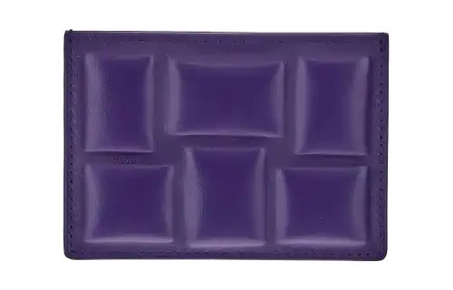 Bottega Veneta Leather Card Holder Women's Purple