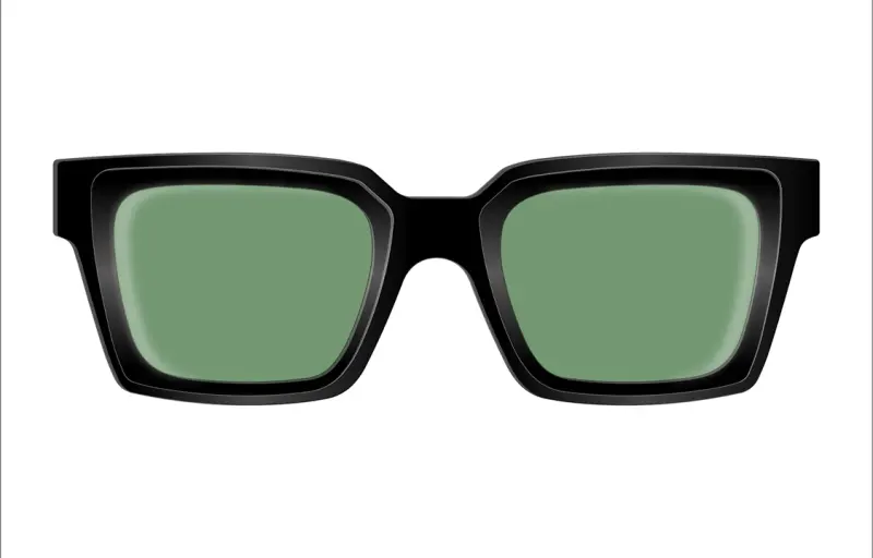 OFF WHITE Rectangular Sunglasses Women's Black