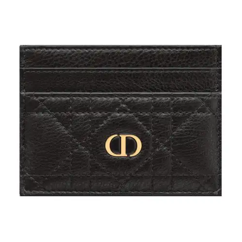 DIOR Soft Cow Leather Card Holder, Wallet, Card Holder Women's Black