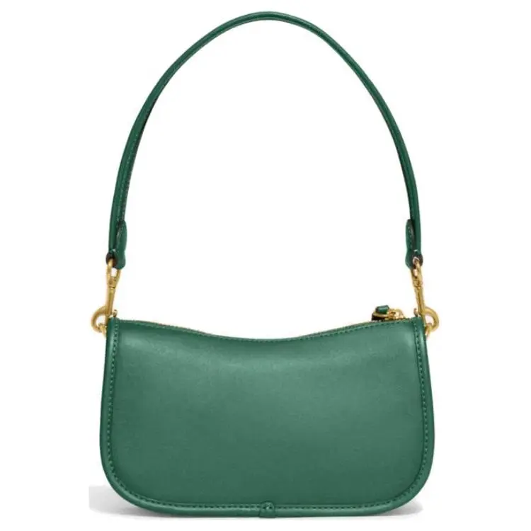 COACH Swinger Cow Leather Shoulder Bag, Portable Shoulder Bags Small Women's Green