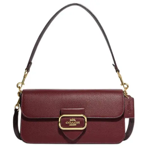 COACH Cow Leather Handbag, Crossbody Bag, Shoulder Bag Regular Women's Cherry Red