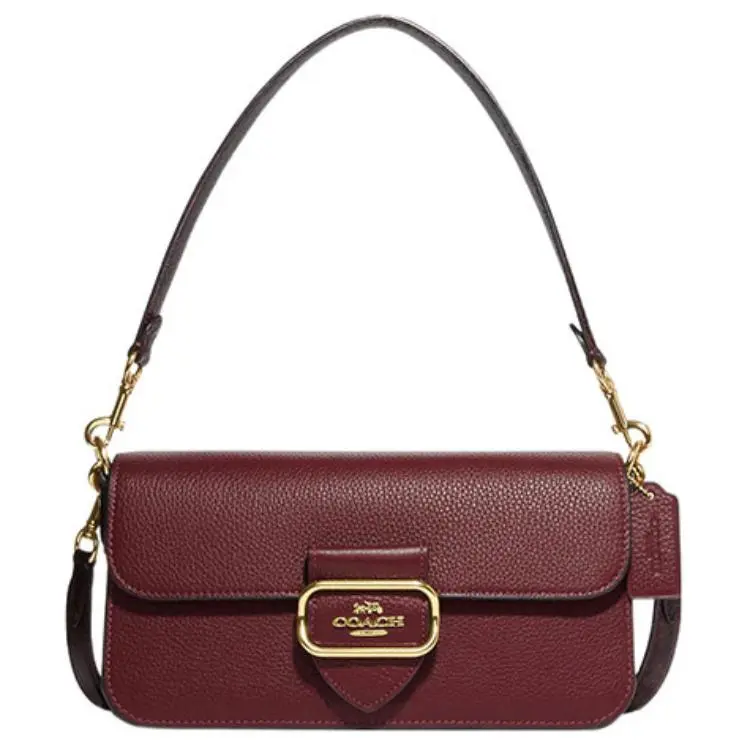 COACH Cow Leather Handbag, Crossbody Bag, Shoulder Bag Regular Women's Cherry Red